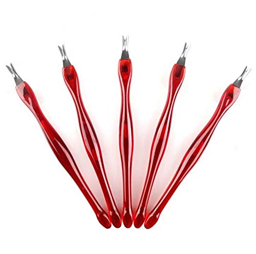 5pcs Coupe-cuticules Outil de Nail Art Cuticule Ongles Pédicure Manucure Couleur Aléatoire