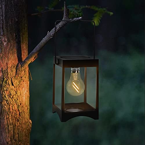 GWSOLAR LEDフィラメント電球式 ソーラーランタン 2個組セ