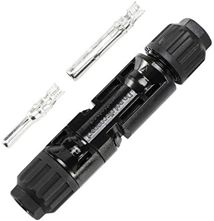 VIVLLEN MC4 Male/Female Solar Panel Cable Connectors-Double Seal Rings for Better Waterproof Effect (5 Pairs)