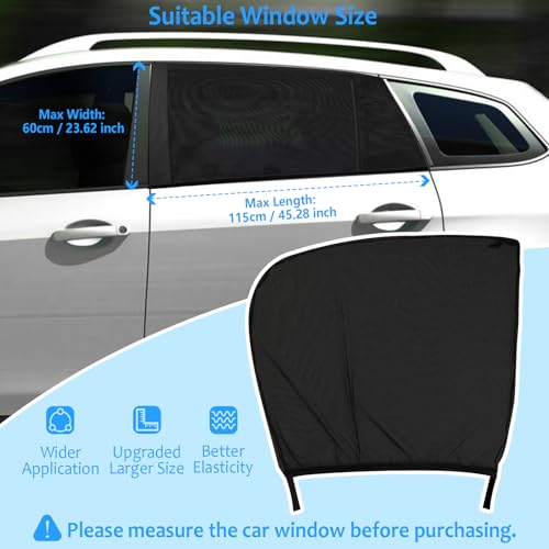 Hianjoo 車用網戸 サイドドア用メッシュサンシェード