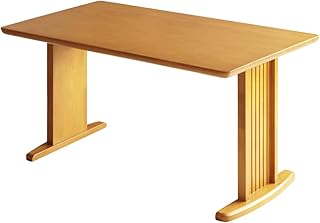 貞苅椅子製作所 ダイニングテーブル 幅135cm 奥行80cm 長方形 4人掛け 木製 食卓テーブル 2本脚 T脚 シンプル ベーシック P.4545/4540