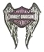 Harley-Davidson 1.5 in Pink Bar & Shield Winged Pin, Shiny Silver Finish 8009175