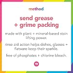 Method Dishwasher Pods, Dishwasher Detergent that Lifts Tough Grease and Stains, Free + Clear - Fragrance Free, 4 Pack (120 Total Pods)