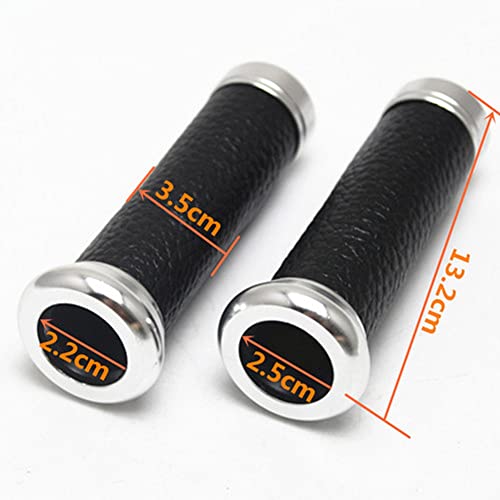 Wooauto 1 Paio Manopole in Pelle per Manubrio in