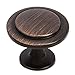 Oil Rubbed Bronze Kitchen Cabinet Knobs - 1 1/4 Inch Round Drawer Handles - 25 Pack of Kitchen Cabinet Hardware