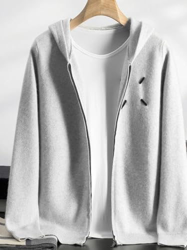 Men's Thick Hooded Knit Cardigan Sweater With Zipper Warm Casual Outerwear For Fall And Winter3
