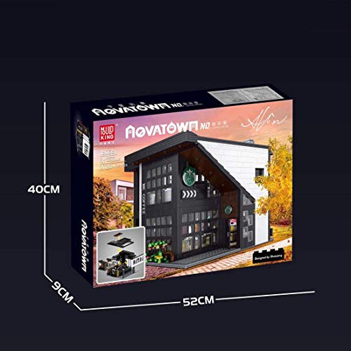 QIXIAOCYB XSuper Coffee-Shop Modulare Bausteine 2728 + PCS Street View Cafe Modell DIY Architektur Modell Gebäude Kits… – Bild 7