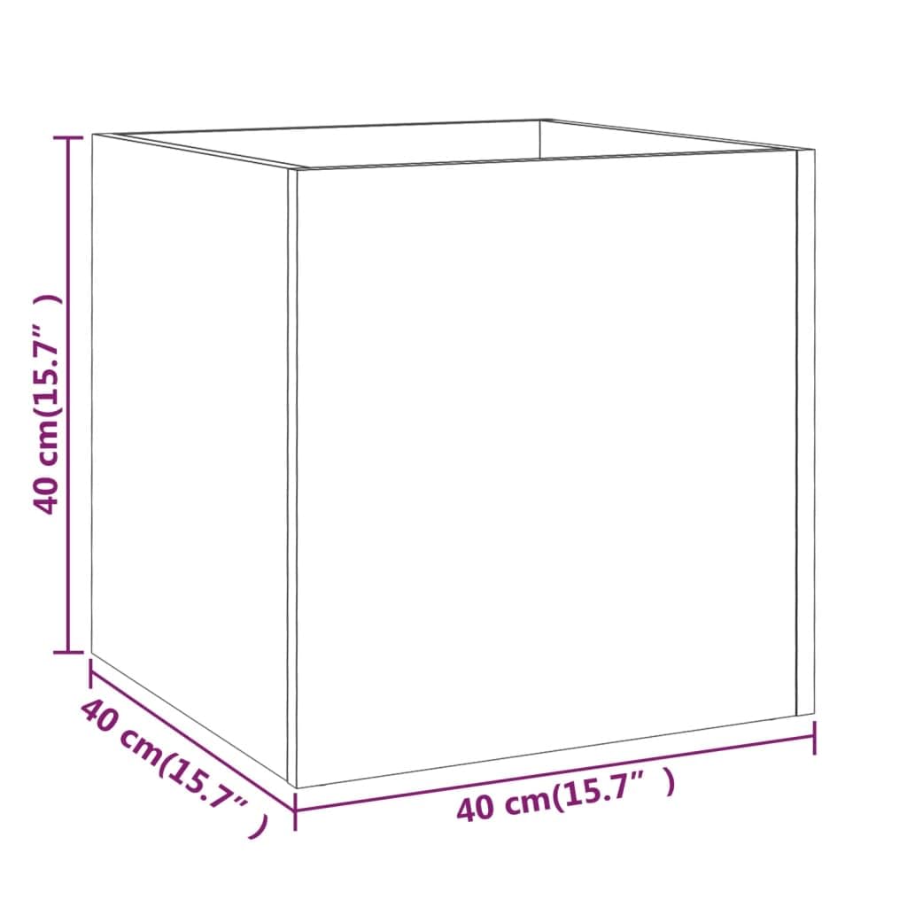 Pflanzgefäß Hochglanz-Weiß 40x40x40 cm aus Holzwerkstoff, robuster Pflanzkasten für Innenräume, dekoratives Deko-Element für Wohnzimmer, Schlafzimmer und Büro, ideal