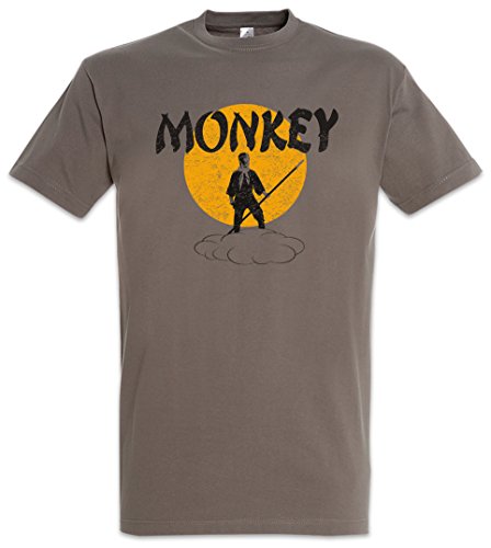 Urban Backwoods Monkey Magic Retro TV Series Men T-Shirt Grey Size XL