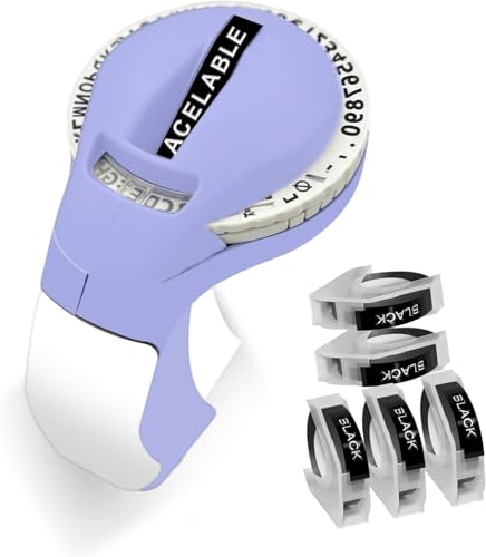 ACETONER Embossing Label Maker Machine with Tapes, Portable Retro Embossed Label Maker Writer, Mini...