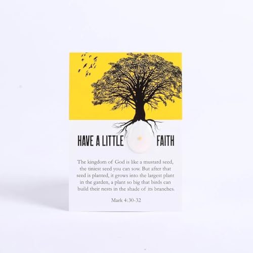 Pocket Cards - Wallet Prayer Cards for Men, Women, Teens - Mustard Seed of Faith - Mark 4:30-32 and Romans 10:9-10 - Pack of 50