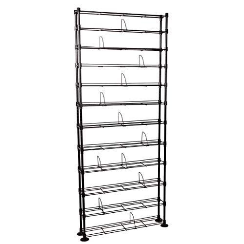 Atlantic Maxsteel 12 Tier Shelving - Heavy Gauge Steel Wire Shelving for 864 CD/450 DVD/Blu-Ray/Games in Gunmetal,38408071 #1