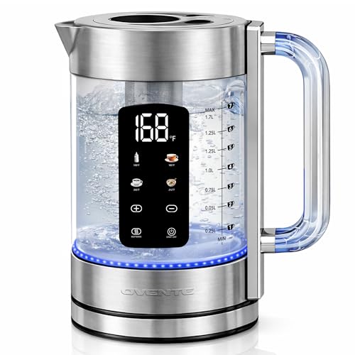 OVENTE Digital Glass Electric Tea...