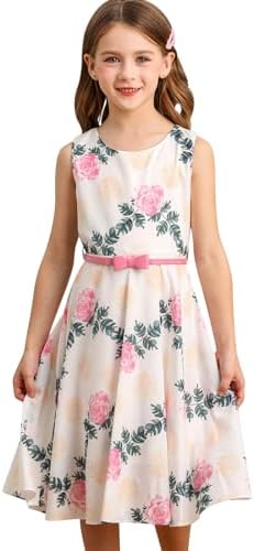 Bonny Billy Meisjes Jurken Mouwloos Zomer Casual Bloemen