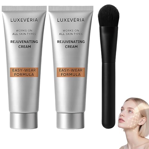 Luxeveria Eye Lifting Cream, Herbionyx Luxeveria Rejuvenating eye Lifting Cream with Brush, Temporary Tightening Instant, eye Bags Remover Women Reduces Fine Lines Wrinkles (2)