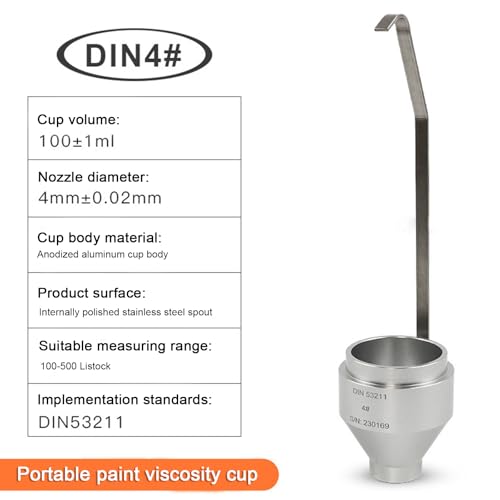 Coupe de viscosité DIN à immersion avec buse interchangeable 4 et 6 mm