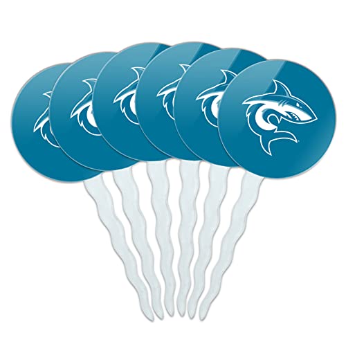 Hawaii Pacific University Primary Logo Cupcake Picks Toppers Decoration Set