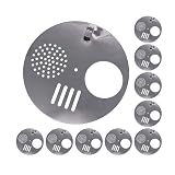 Ldbuejiaja Pannello rotondo per api in acciaio inox, larghezza 12,5 cm, ingresso elastico per piccoli esseri viventi e barriera da giardino