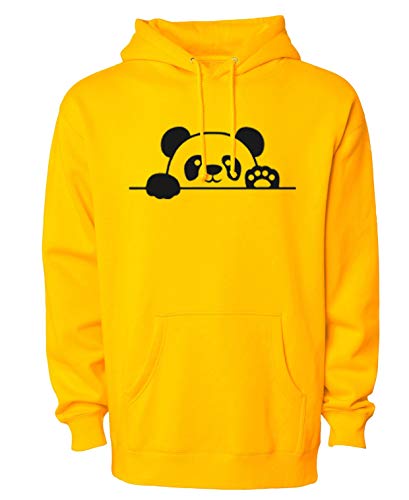 Image of More & More Unisex Kid's Cotton Hoodie Sweatshirt with Pocket Full Sleeves Hooded Neck Solid Pattern Regular Fit Panda Theme and Standard Length | Kids Hoodies for Casual