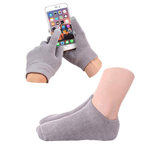 Gel Moisturizing Gloves and Socks, For Dry Hand Foot, Cracked Heels, Calluses, Cuticles, Rough Skin, and Enhances your Favorite Lotions and Creams
