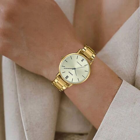 Casio Women's Watch - LTP-VT01G-9BUDF Gold Dial, Gold Band