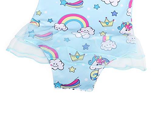 Kantenia Crianças Miúdas Unicórnio Um fato de Banho Arco-Íris Ternos de Banho Biquíni de Banho