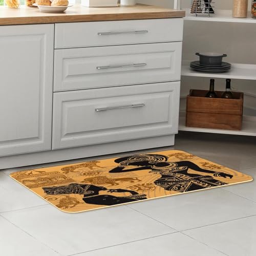 Tapete de cocina de 2 piezas VAPOKF egipcio antideslizante lavable 7