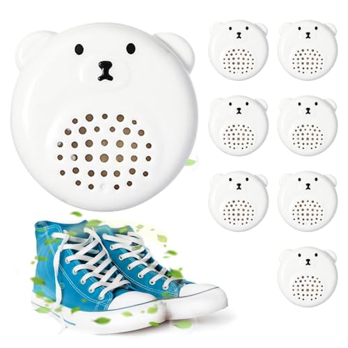 Balles pour enlever les odeurs de chaussures réutilisables, pour enlever les odeurs de chaussures, boîte portable en forme d'ours, 8 déodorants pour armoires à chaussures | Boule déodorante de