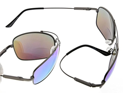 Eyekepper Bifocal Sunglasses with Bendable Bridge and Temples Memory Reading Sunglasses Lightweight Titanium4