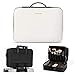 16" Large Pro Makeup Case Travel Makeup Train Case Make up Bag Organizer Big Cosmetic Organizer Case Makeup Artist Nail Artist Box for Toiletries Nail Polish Storage(Without Shoulder Strap)