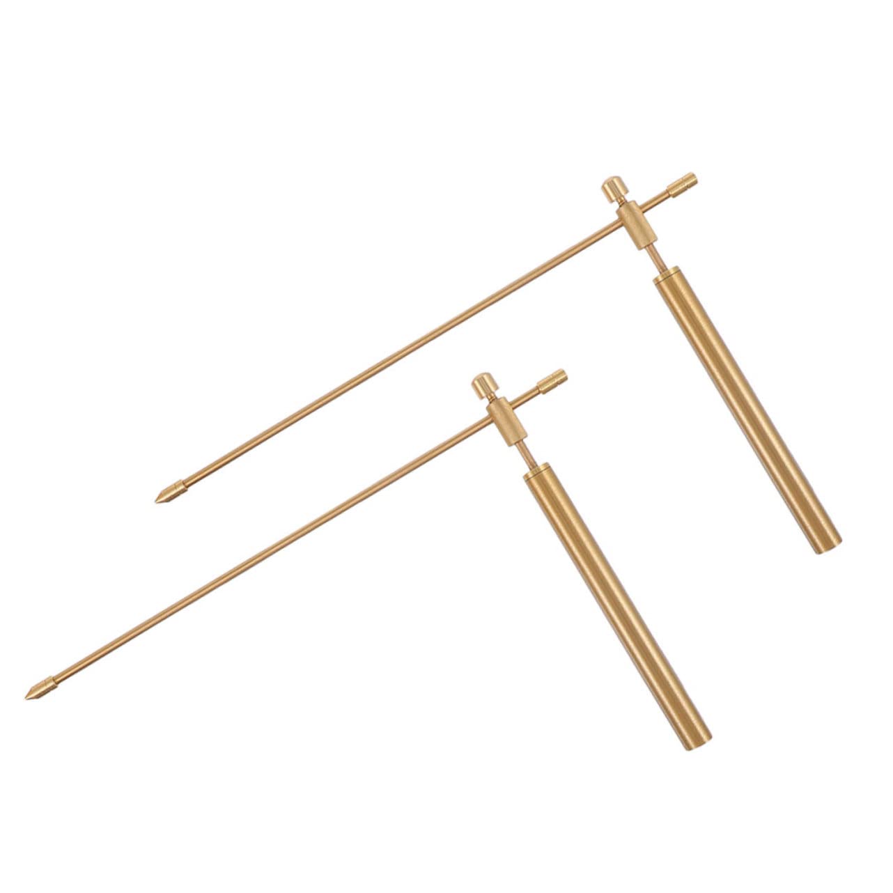 2pcs Premium Copper Water Dowsing Rods Portable Flexible Divining Sticks for Outdoor Detection Smooth Rotation Professional Rods with Comfortable Handles Water