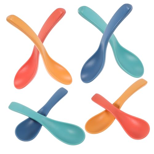 UTHCLO 8-piece Dinner Spoon Set Compact Serving Spoons for Soup Rice Cereal Dessert Stylish Tableware