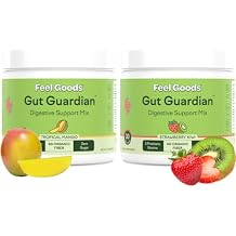 Feel Goods Gut Guardian Prebiotic Powder Bundle, Sugar-Free, Organic Fiber & Herbs for Bloat, Gut & Digestive Health Support for Men & Women, Non-GMO Strawberry Kiwi & Tropical Mango, 60 Servings