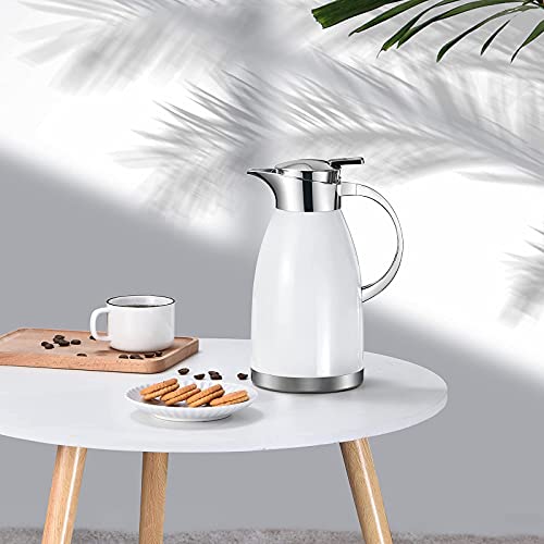 Haosens 1,8 Liter Edelstahl Isolierkanne thermoskanne Teekanne, Doppelschicht Vakuum kaffeekanne - Elegantes Design, doppelwandige Isolierung – Bild 6