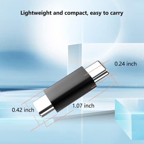 VAKS USB C Adapter(4 Pack),USB C Male to Male Adapter,Supports Fast Charging and Data Transfer Extension,Compatible with MacBook TB3 Port and More Type C Devices,Black