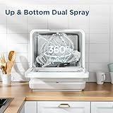 Gudsunal Table Top Dishwasher, Mini Dishwasher with 7L Water Tank, 6 Programs,No Plumbing, 72°C Hygiene, Hybrid Drying & Preserve Function, Countertop for RV & Apartment,Matte Black - Image 7