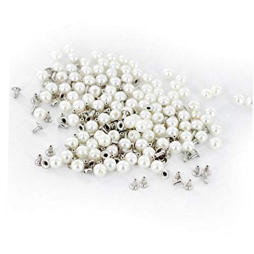 Preisvergleich Produktbild 100 PC DIY Zubehör Set Nieten + 6mm Faux Pearls