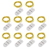 little big time wall clock 10 Stück Led Lichterkette. Jede Lichterkette ist 2m lang und wird mit 2 Stück CR2032-Batterien (INKLUSIVE) betrieben. Die Akkus mit EIN / AUS-Schalter sind klein und kompakt genug, um diskret verstaut zu werden. Mit brandneuen Batterien kann es 48 Stunden lang kontinuierlich leuchten. Batterien können leicht ausgetauscht werden.