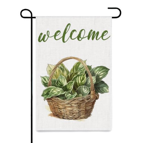 TopPacific Hosta 1115 Drapeau de jardin floral double face pour extérieur vertical vacances saisonnières, décoration de jardin et de chambre 30,5 x 45,7 cm