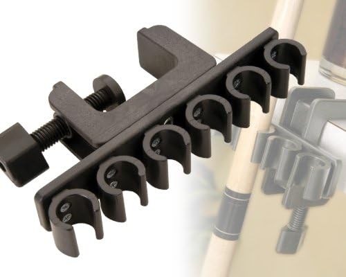 Joe Porper Portable 6 Cue Rack Pool/Billiards Stick Holder - Black
