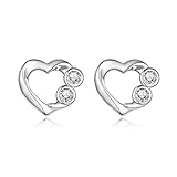 925 Sterling Silver Heart Semicolon Earrings Stud Suicide Awareness Survivor Prevention Depression Jewelry Gifts for Women