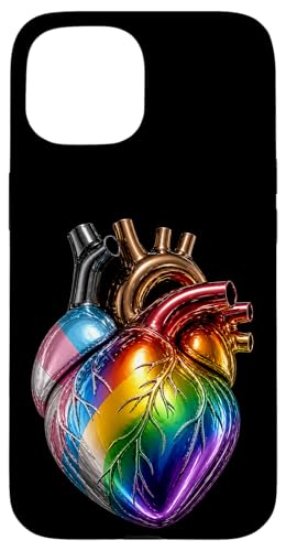 Progress Pride ��U�w �n�[�g �C���N���[�V�u LGBTQ �_�[�N�A�[�g �X�}�z�P�[�X iPhone 15 �p