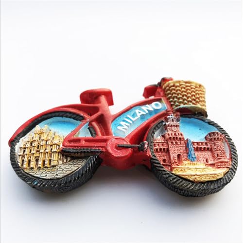 Imán para nevera 3D Bike Milan Italy decorativo miniatura 3