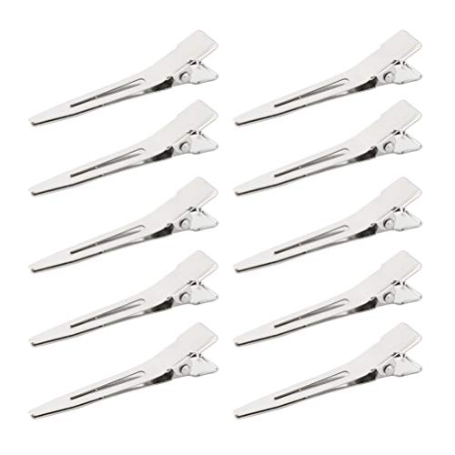 50 Pcs Alligator Curl Clips, Bantoye 1.8 Inch Single Prong Clips Hair Accessories For Hair Styling, Hair Coloring, Silver #TOP5