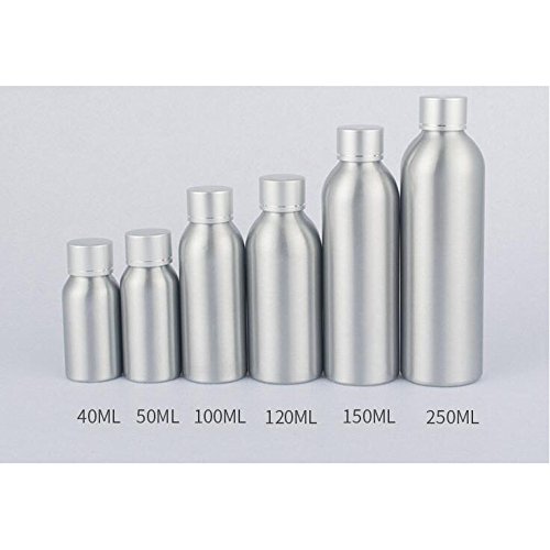Alamor 1 Unids 40Ml-250Ml Botella De Aluminio Cuidado De La Piel Cubierta De Aluminio De Alto Grado Electroquímica Cubierta De Aluminio Botella De Aluminio Subportátil Viaje Portátil - 50Ml