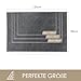 HiChiclife Fußmatte 40x60 cm Dunkelgrau – Schmutzfangmatte Waschbar rutschfest mit TPE Rückseite – Türmatte Eingang Innen – Fußabtreter für Haustür, Flur, Küche – Ideal für Haustiere & Kinder