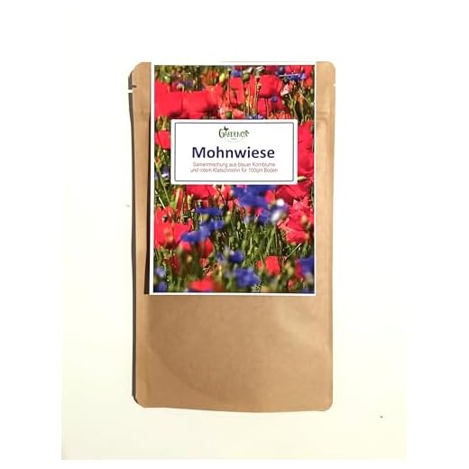 100 qm Mohnwiese Blaue Kornblume & Roter Klatschmohn MIX Bienenweide Insektenwiese Saatgut für eine wundervolle, rote und blaue Blumenlandschaft