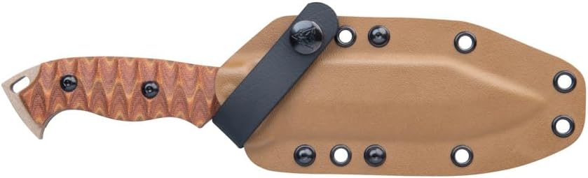 Tops Knives M-PAT Full Tang Fixed Blade- Coyote Tan Coating Blade Finish- Coyote Tan Kydex Sheath