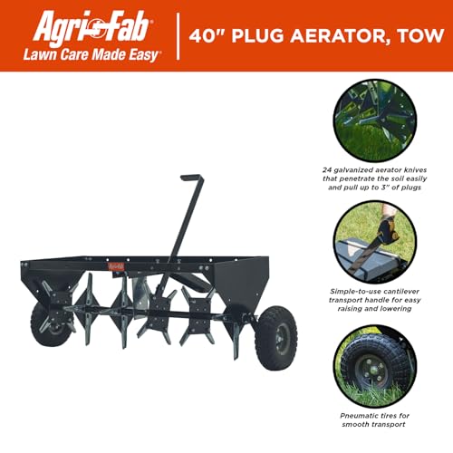 Agri-Fab 40 In Tow Behind Lawn Plug Aerator with 24 Galvanized Coring Knives and Universal Hitch by Agri-Fab - Image 5
