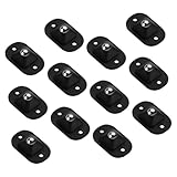 HIAKDOFT Lot De 12 Roulettes Auto-adhésives Noires Pivotantes à 360° Roulettes Pour App...